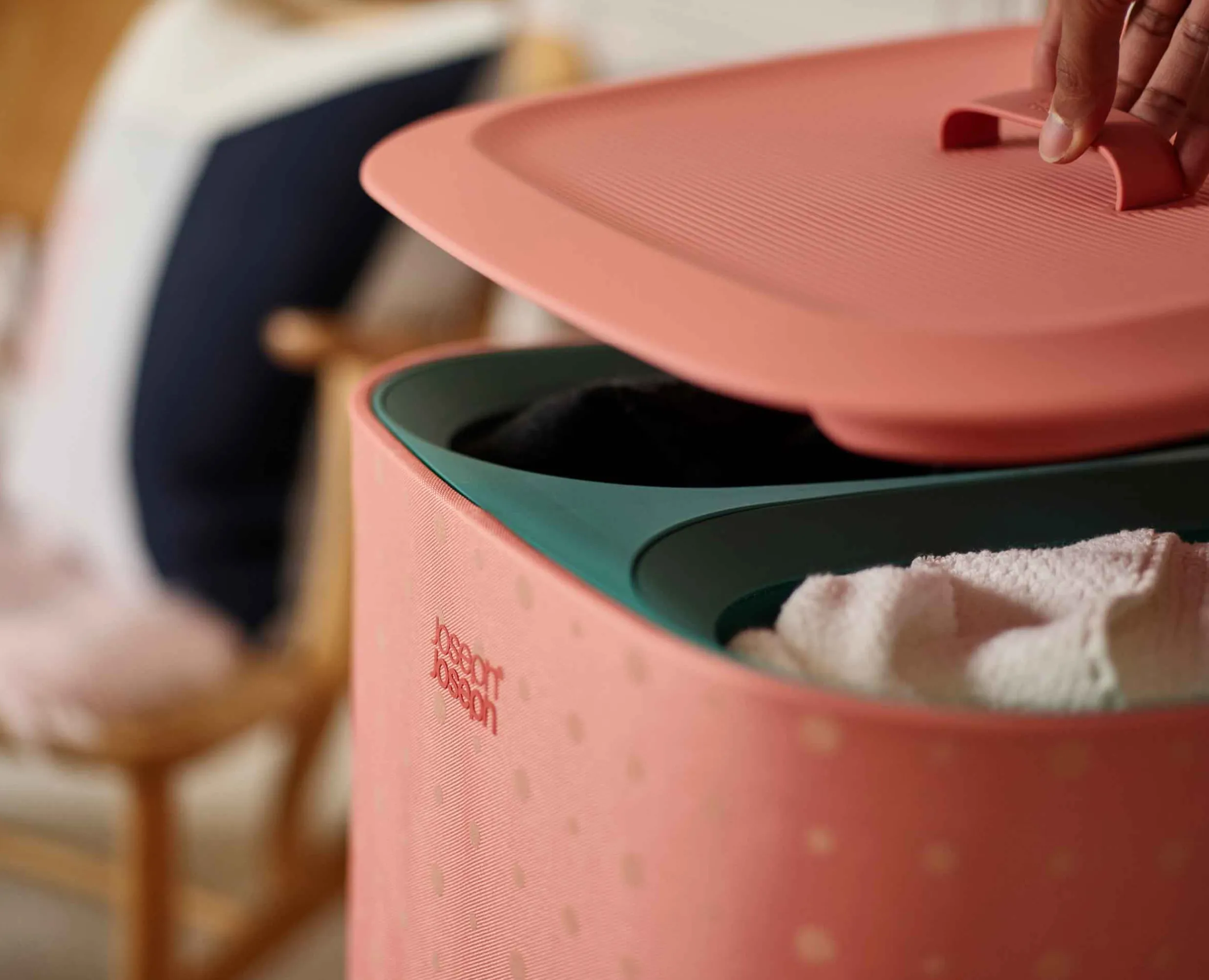 New Bac à Linge Double Compartiment 60L Tota Pop Paniers À Linge