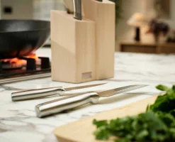 Sale Bloc en Bois avec 5 Couteaux de Cuisine et des Ciseaux Elevate™ Fusion Couteaux Et Ciseaux