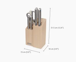 Sale Bloc en Bois avec 5 Couteaux de Cuisine et des Ciseaux Elevate™ Fusion Couteaux Et Ciseaux