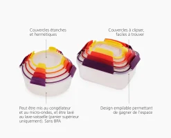 Best 8 Boîtes Alimentaires Empilables Variés Nest™ Lunch Box|Sets D'Ustensiles De Cuisine