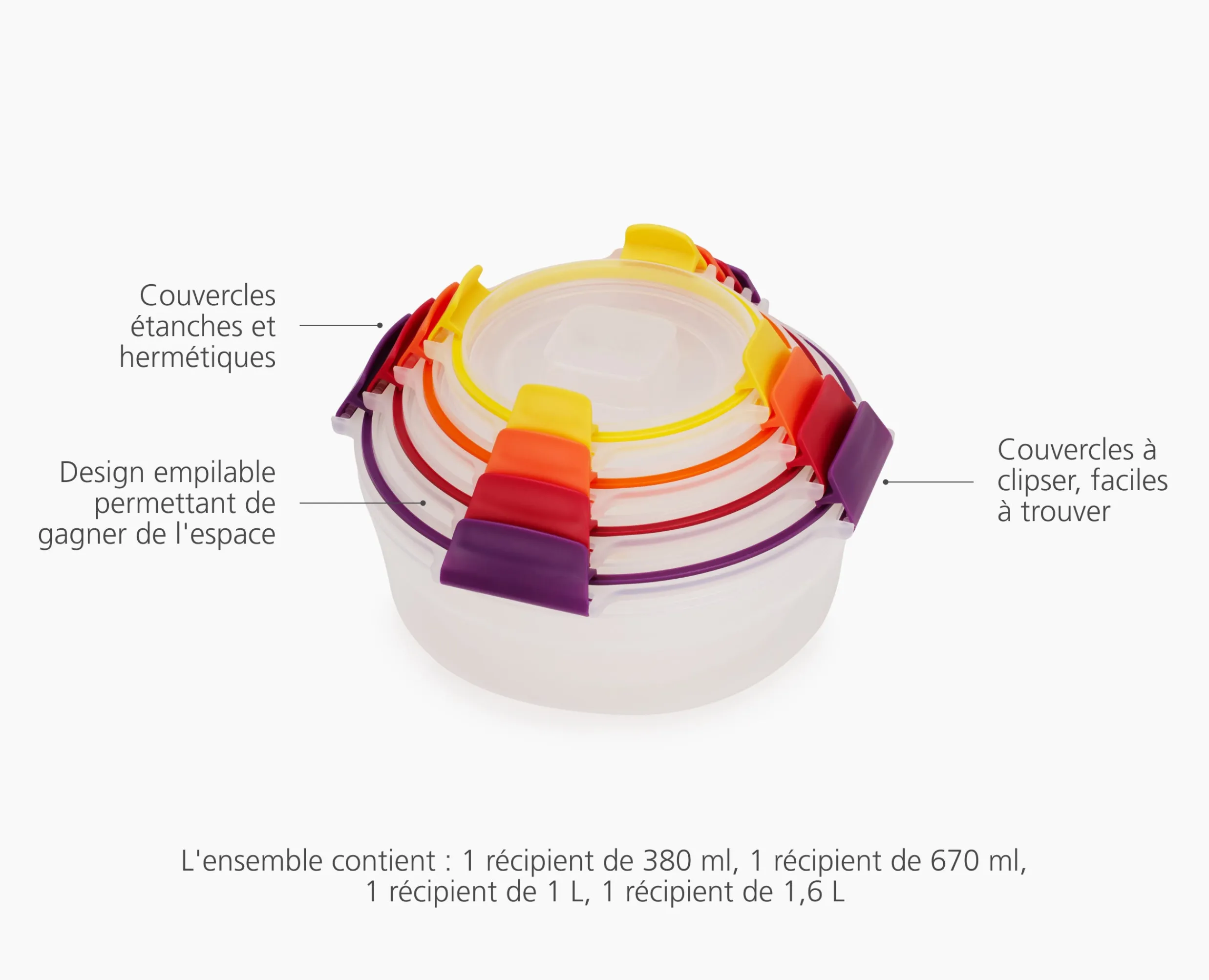 Online 4 Boîtes Alimentaires Rondes s Nest™ Lock Round Lunch Box|Rangement & Conservation Alimentaire