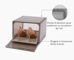 Outlet Boîtes Range-Chaussures Empilables es de 6 Pièces ShoeCase Organisateurs De Vêtements|Rangements À Chaussures