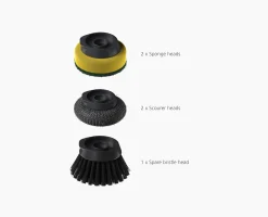 Clearance Brosse à Vaisselle avec Distributeur de Savon et 5 Rechanges SinkTech Brosses & Éponges|Sets Et Kits De Nettoyage Pour La Maison