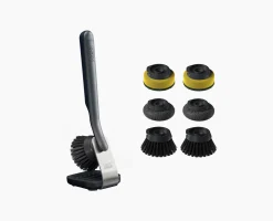 Outlet Brosse à Vaisselle avec Support Inox et 6 Têtes de Rechange SinkTech Brosses & Éponges|Sets Et Kits De Nettoyage Pour La Maison