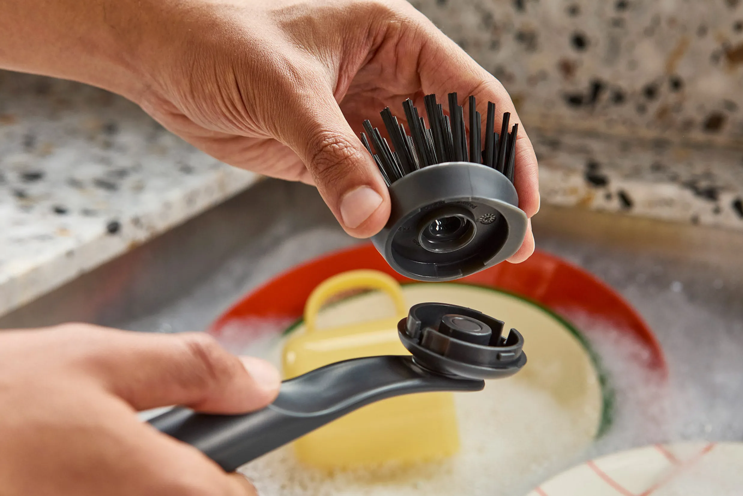 Online Brosse à Vaisselle avec Tête de Rechange SinkTech™ Brosses & Éponges