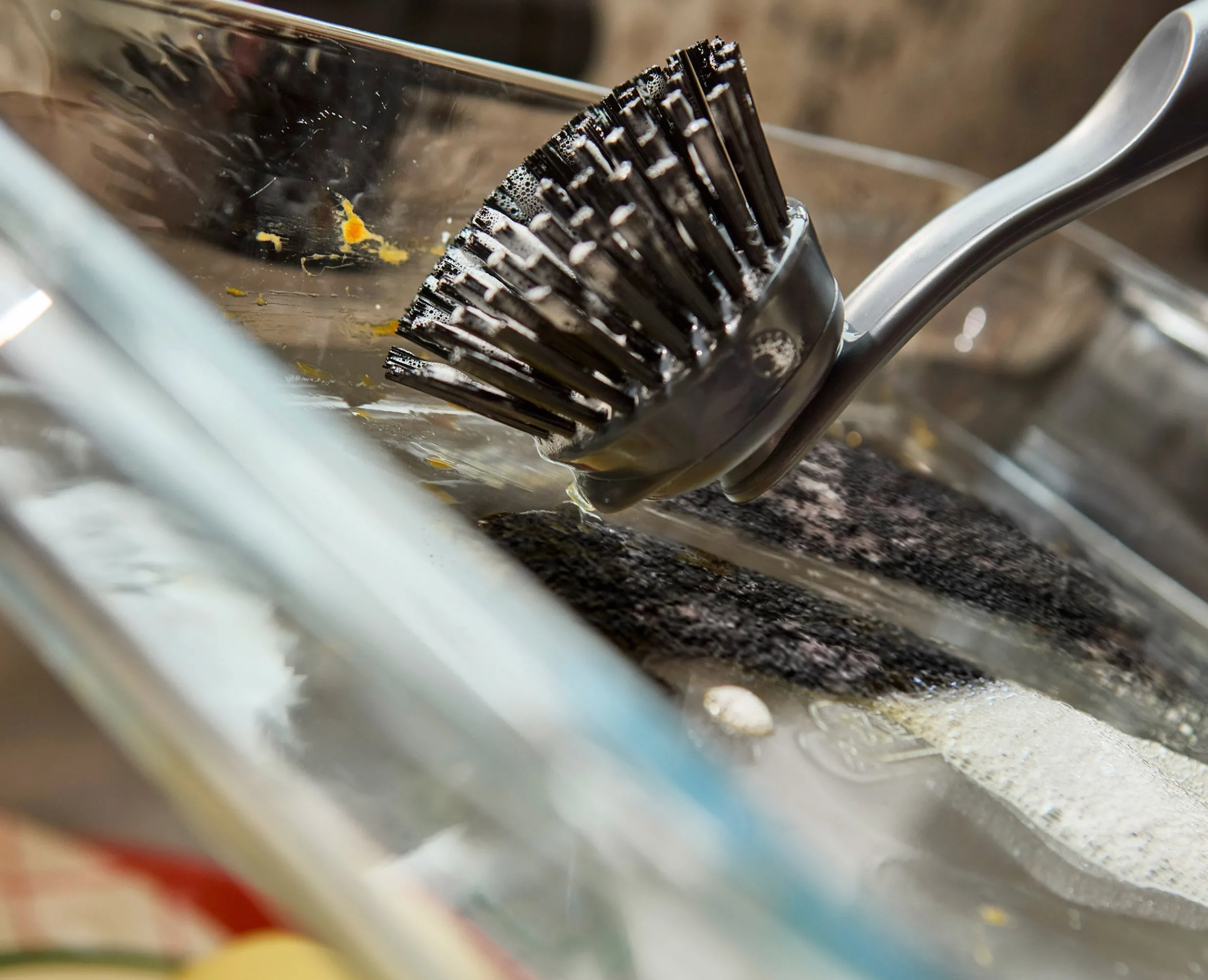 New Brosse à Vaisselle avec Tête de Rechange et 4 Têtes Supplémentaires Brosses & Éponges