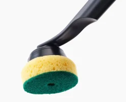 New Brosse à Vaisselle avec Tête de Rechange et 4 Têtes Supplémentaires Brosses & Éponges