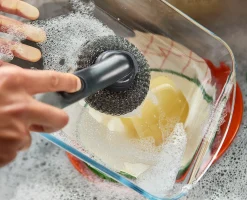 Outlet Brosse à Vaisselle et Distributeur de Savon avec Support Inox et 6 Têtes de Rechange Brosses & Éponges