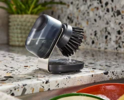 Sale Brosse à Vaisselle à Paume avec Support Inox et 6 Têtes de Rechange SinkTech Brosses & Éponges|Sets Et Kits De Nettoyage Pour La Maison
