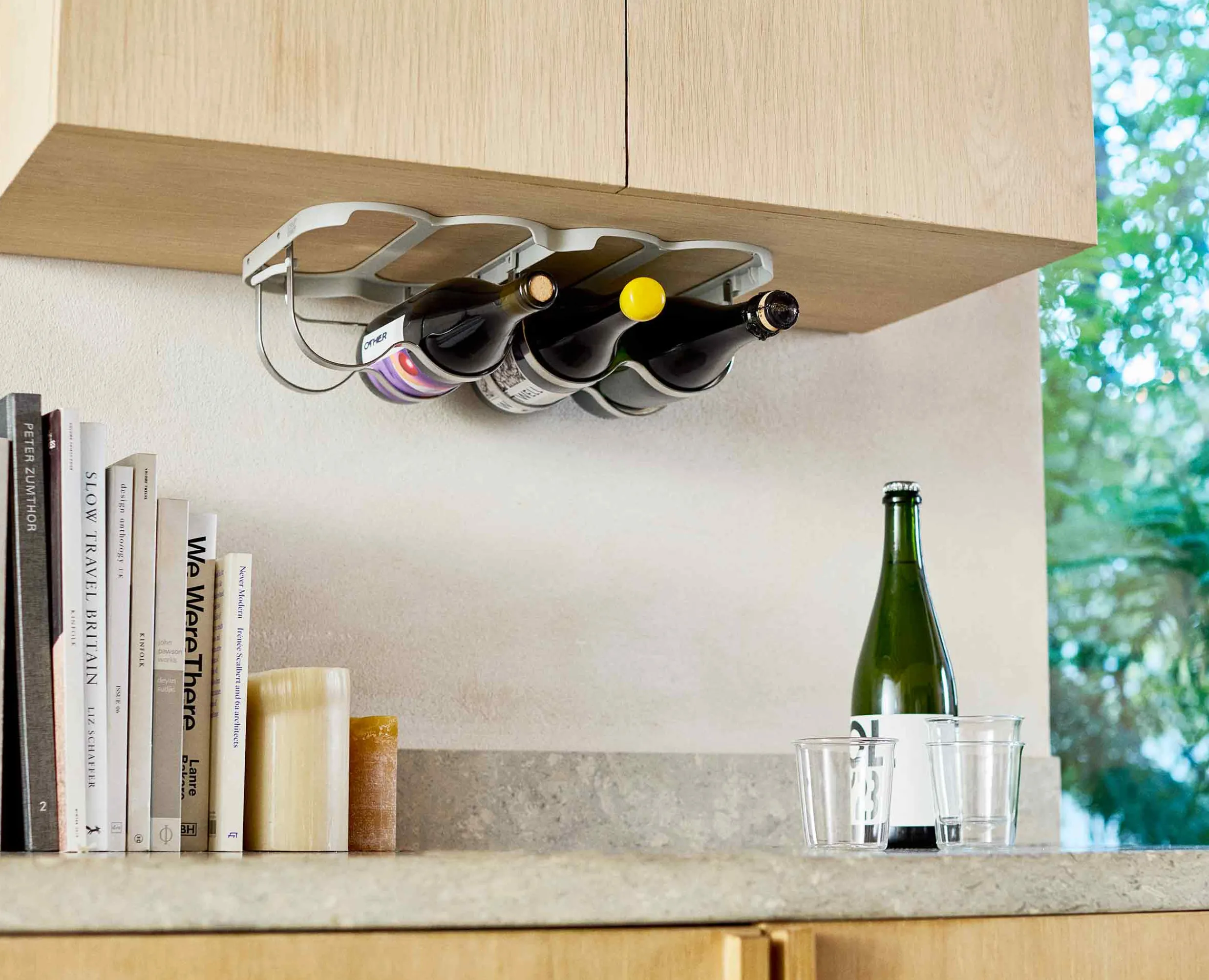 Sale Casier à Vin Sous Étagère En Acier Inoxydable Cradle™ Rangements Placards De Cuisine|Organisation Plans De Travail