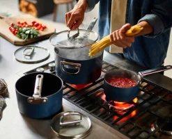 Online Casserole Space antiadhésive en céramique 19 cm e avec poignée pliante et couvercle Poêles Et Casseroles