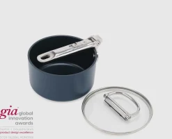 Discount Casserole Space antiadhésive en céramique 15 cm e avec poignée pliante et couvercle Poêles Et Casseroles