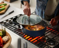 Best Casserole Space peu profonde antiadhésive en céramique 28 cm e avec poignée pliante et couvercle Poêles Et Casseroles