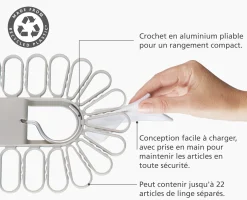 Online Cintre de séchage écru à accroche rapide Petal™, 22 pièces Accessoires Pratiques Pour Buanderie|Étendoirs À Linge
