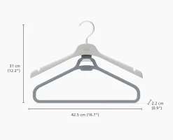 Discount Ensemble de 2 cintres écrus pour vêtements longs Orderly™ Organisateurs De Vêtements