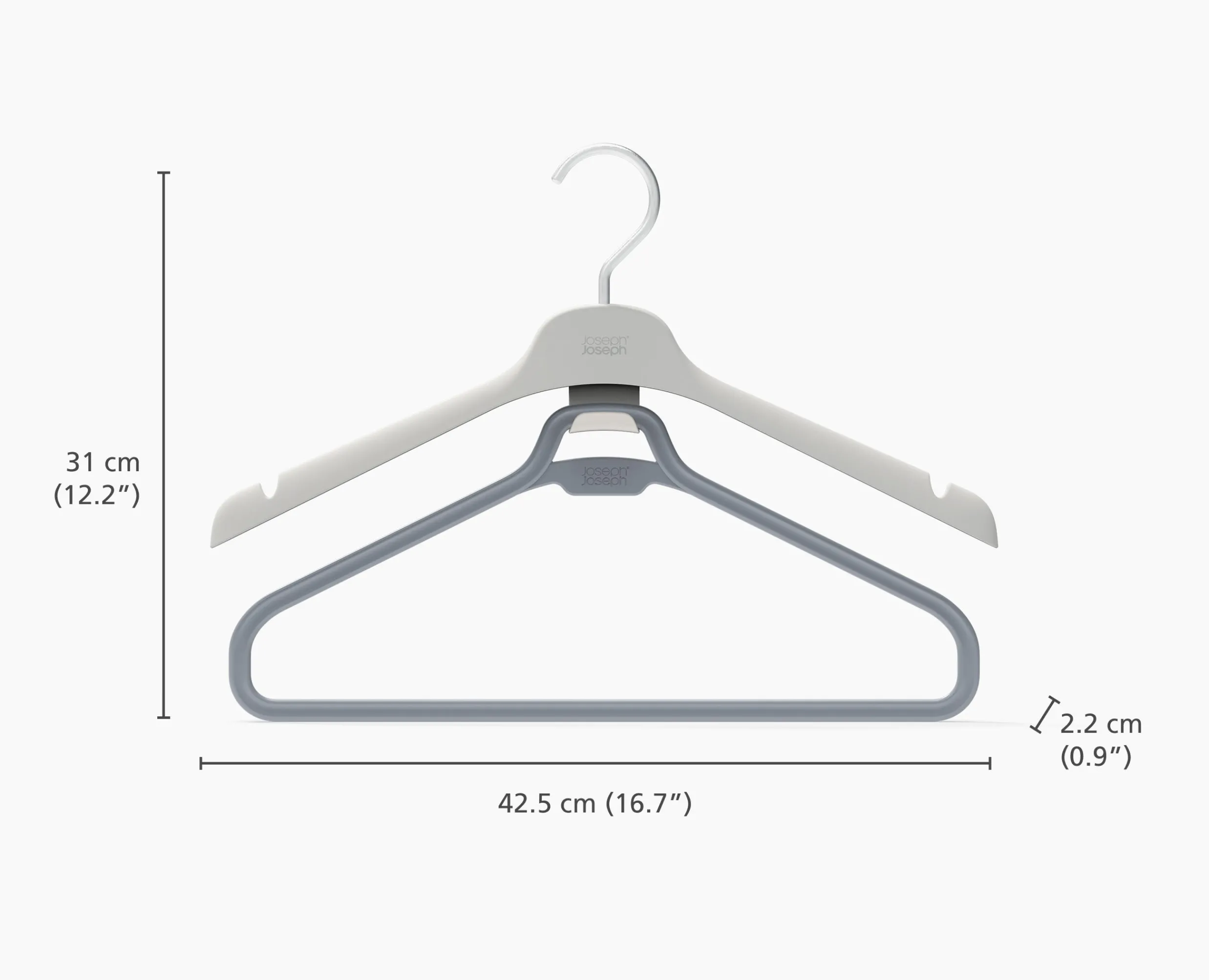 Discount Ensemble de 2 cintres écrus pour vêtements longs Orderly™ Organisateurs De Vêtements