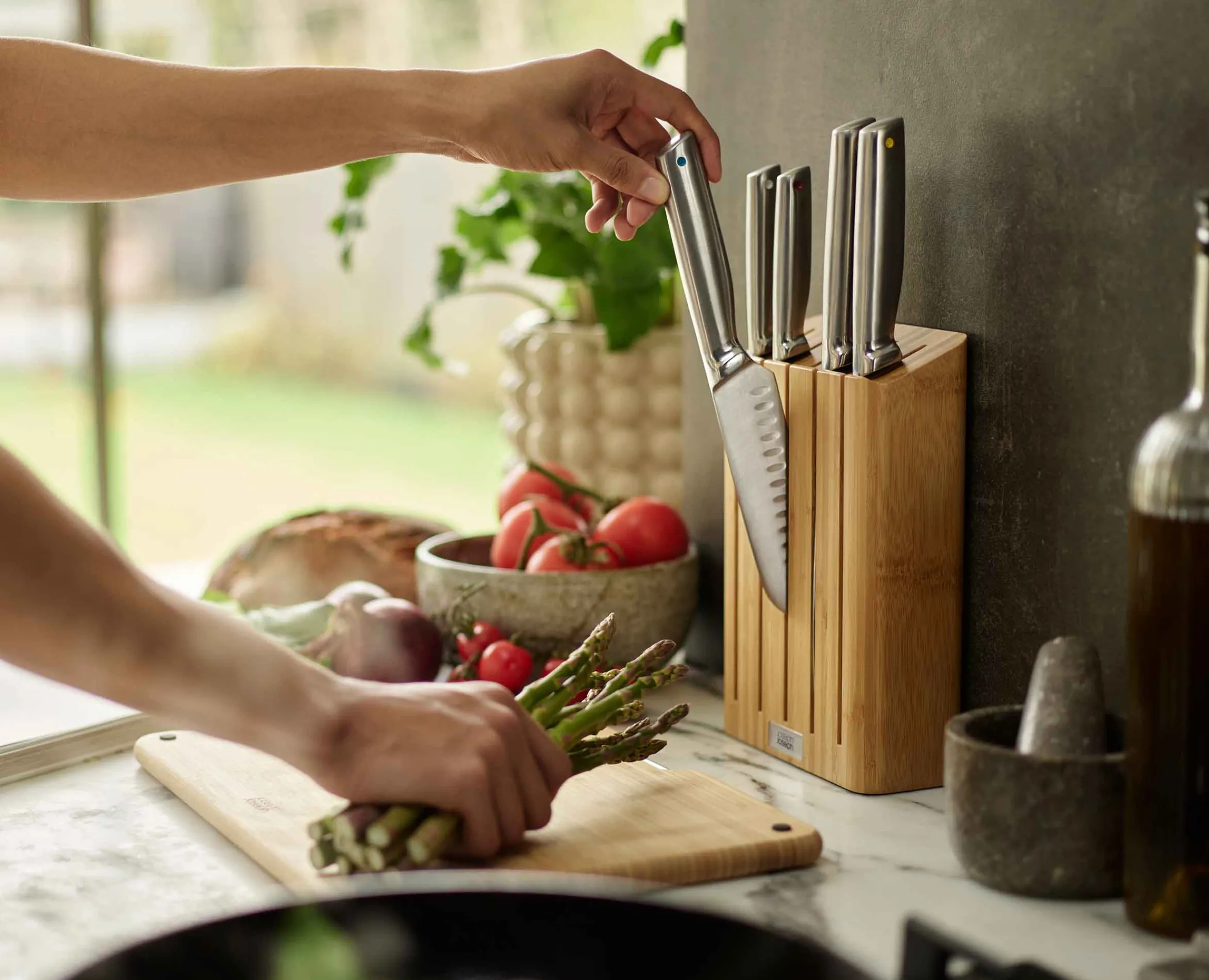New Ensemble de 5 Couteaux de Cuisine Elevate™ avec Bloc en Couteaux Et Ciseaux