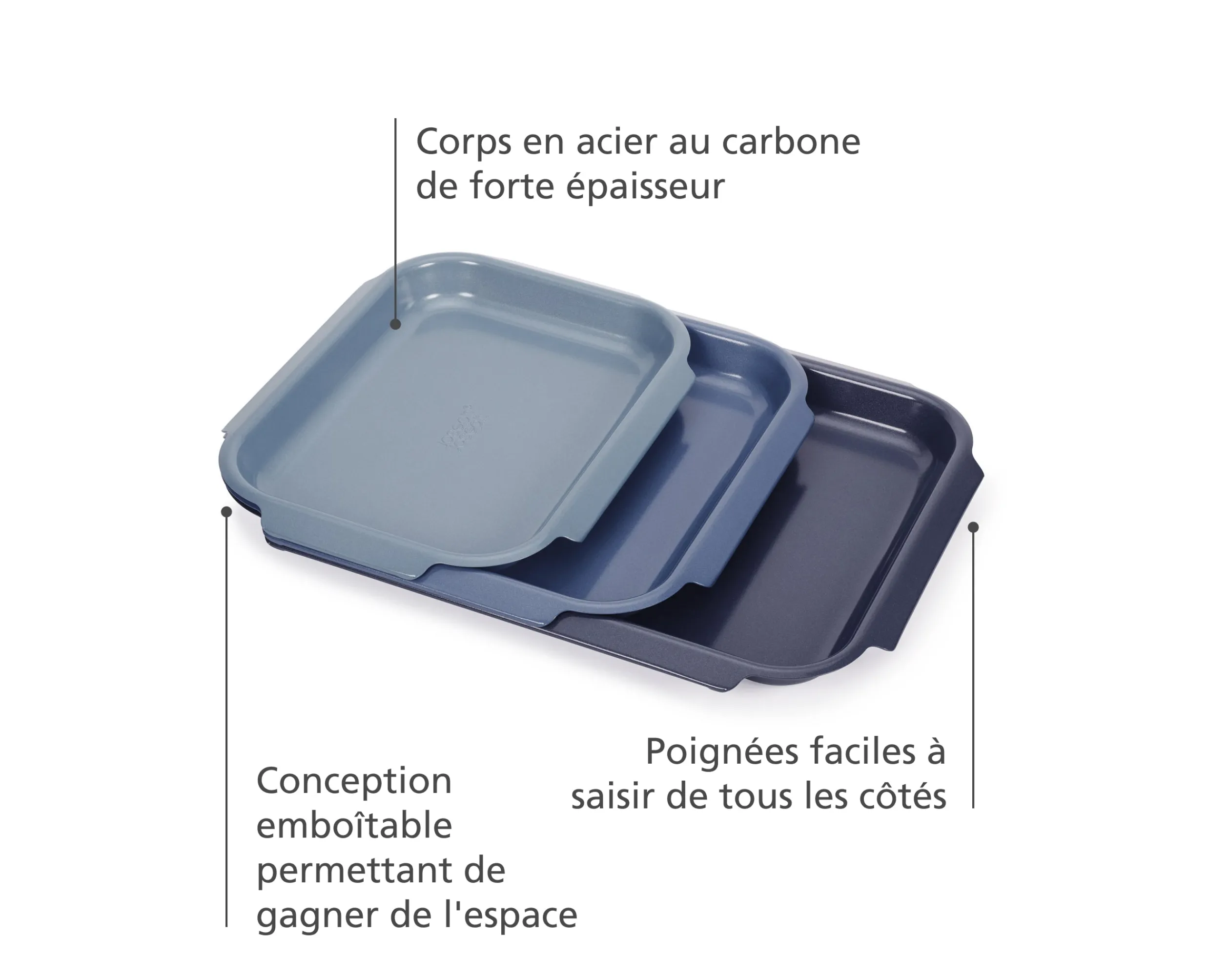 Ensemble de 3 plats de cuisson antiadhésifs s Nest™ Bake Plats & Plaques De Cuisson À Four|Batterie De Cuisine