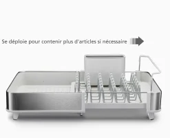 Outlet Égouttoir à vaisselle extensible en acier Extend™ couleur Égouttoirs À Vaisselle