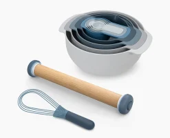 Lot de 9 Bols Nest™ 9 Plus, Rouleau à Pâtisserie PrecisionPin™ & Fouet Twist™ en Matériel & Ustensiles De Pâtisserie|Bols Mélangeurs