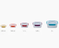 Hot Lot de 5 Boîtes de Conservation Compactes Plastique Nest™ Lunch Box|Rangement & Conservation Alimentaire