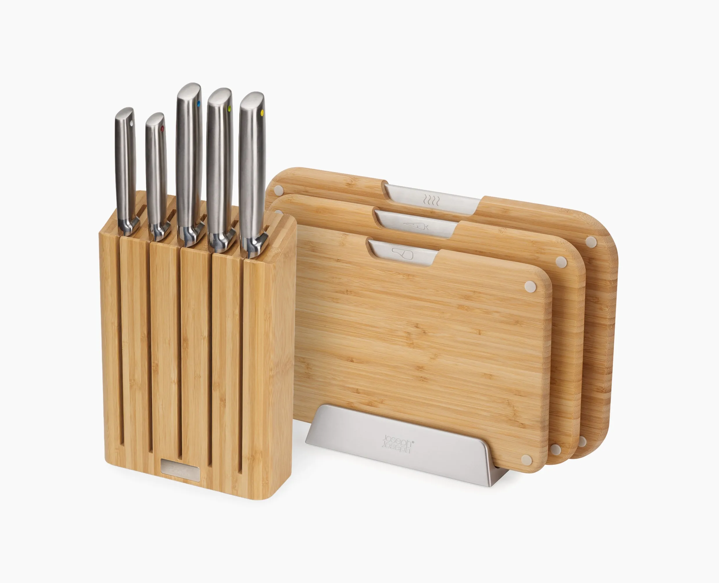 Discount Lot de 3 Planches à Découper en Nest™ & un Lot de 5 Couteaux Elevate™ avec Bloc en Planches À Découper|Couteaux Et Ciseaux
