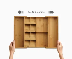 Organisateur de Couverts Extensible DrawerStore™ Rangements Tiroirs De Cuisine