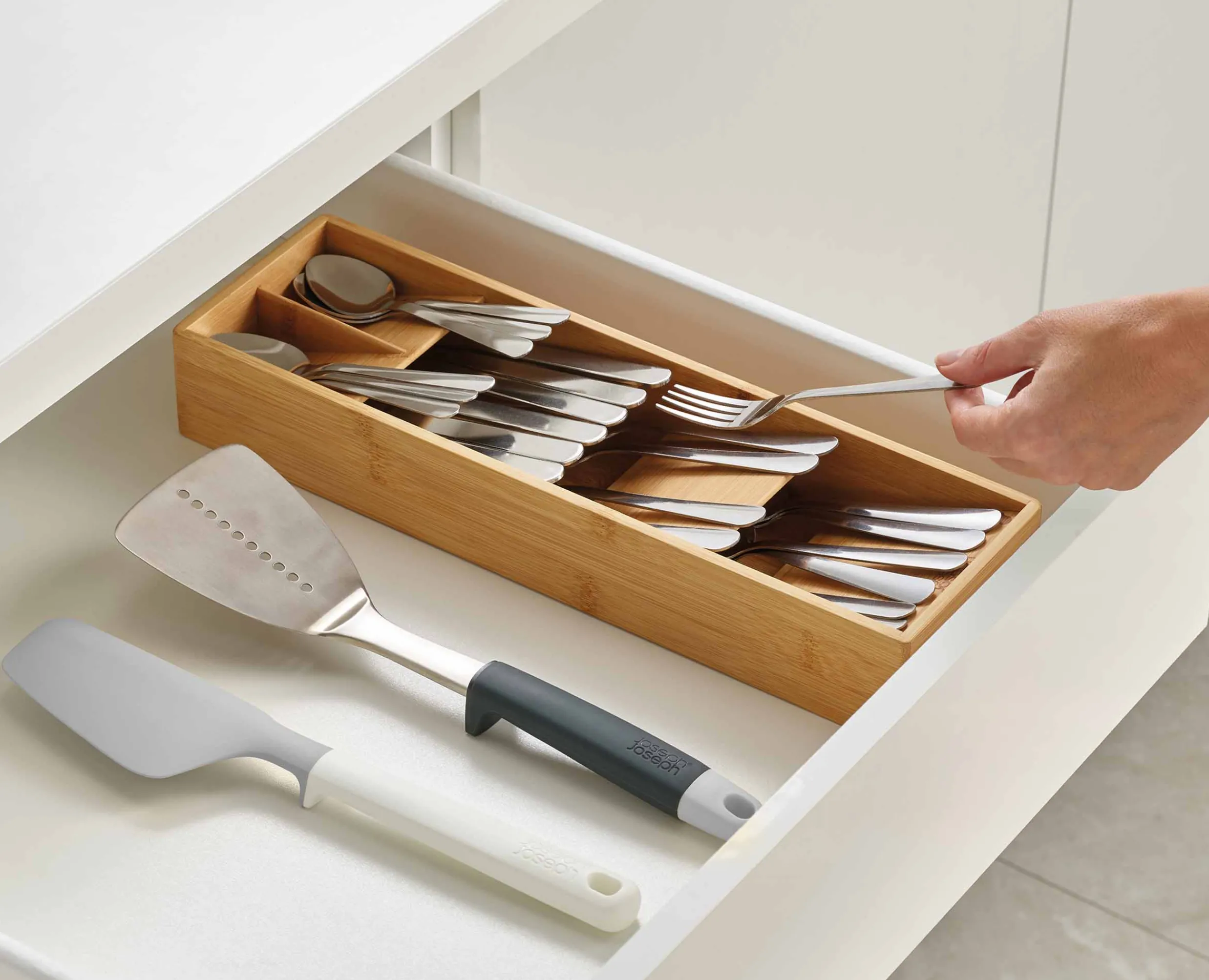 Clearance Organiseur de Couverts Compact en DrawerStore™ Rangements Tiroirs De Cuisine