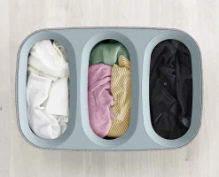 Best Panier à Linge 3 Compartiments 90L Tota Trio Paniers À Linge