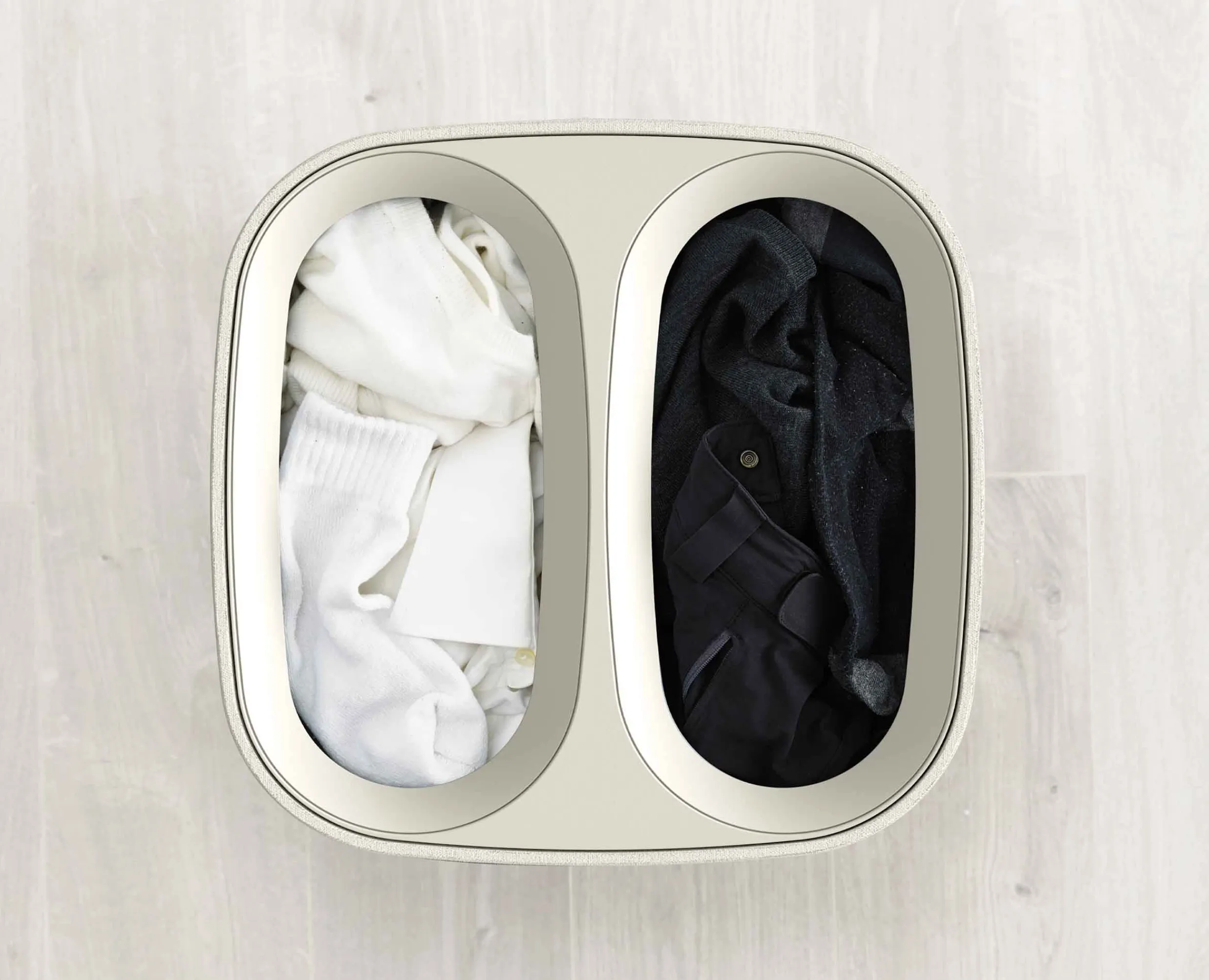 Sale Panier Linge Double Compartiment 60L Tota Paniers À Linge