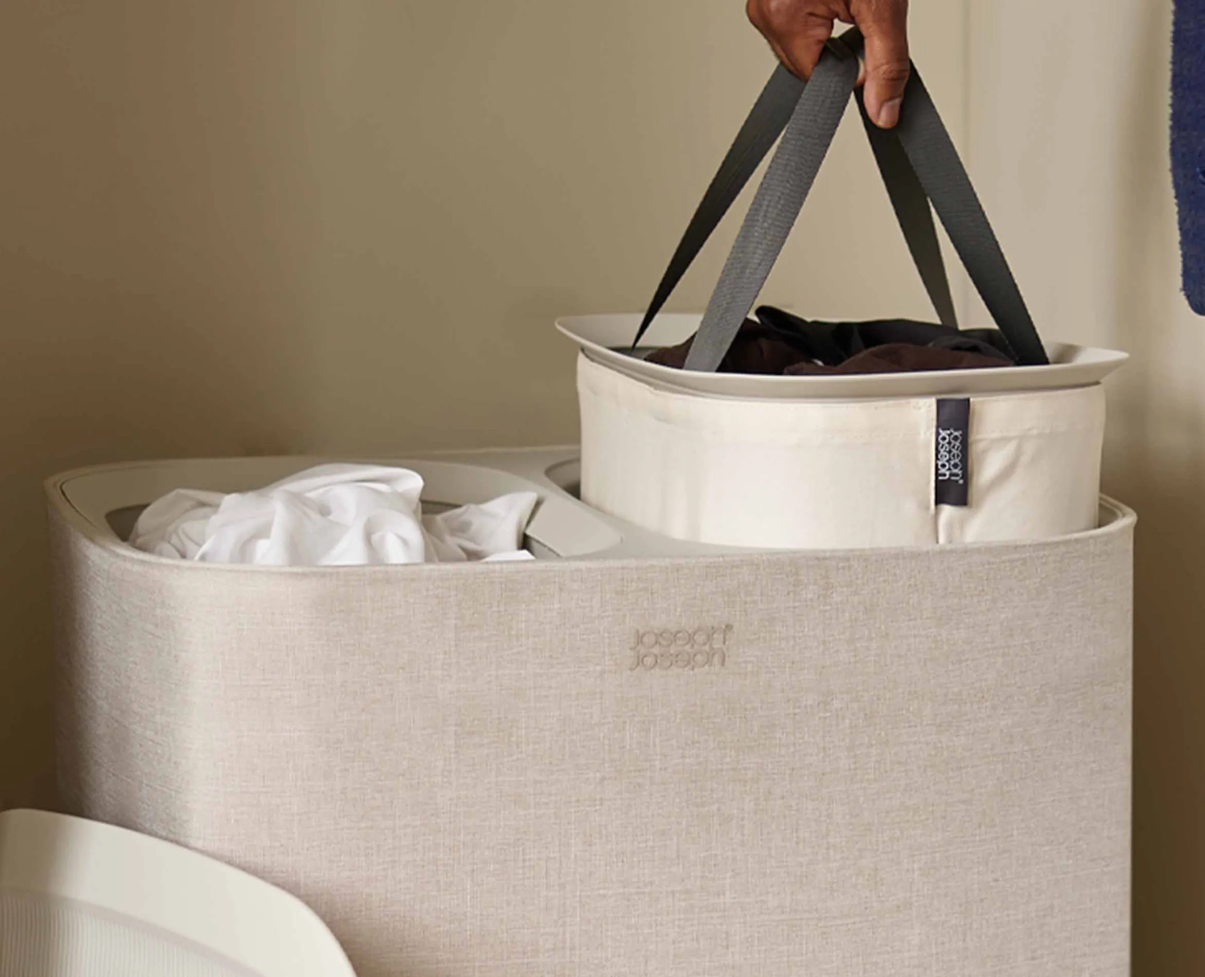 Hot Panier à Linge Double 90L Tota Paniers À Linge