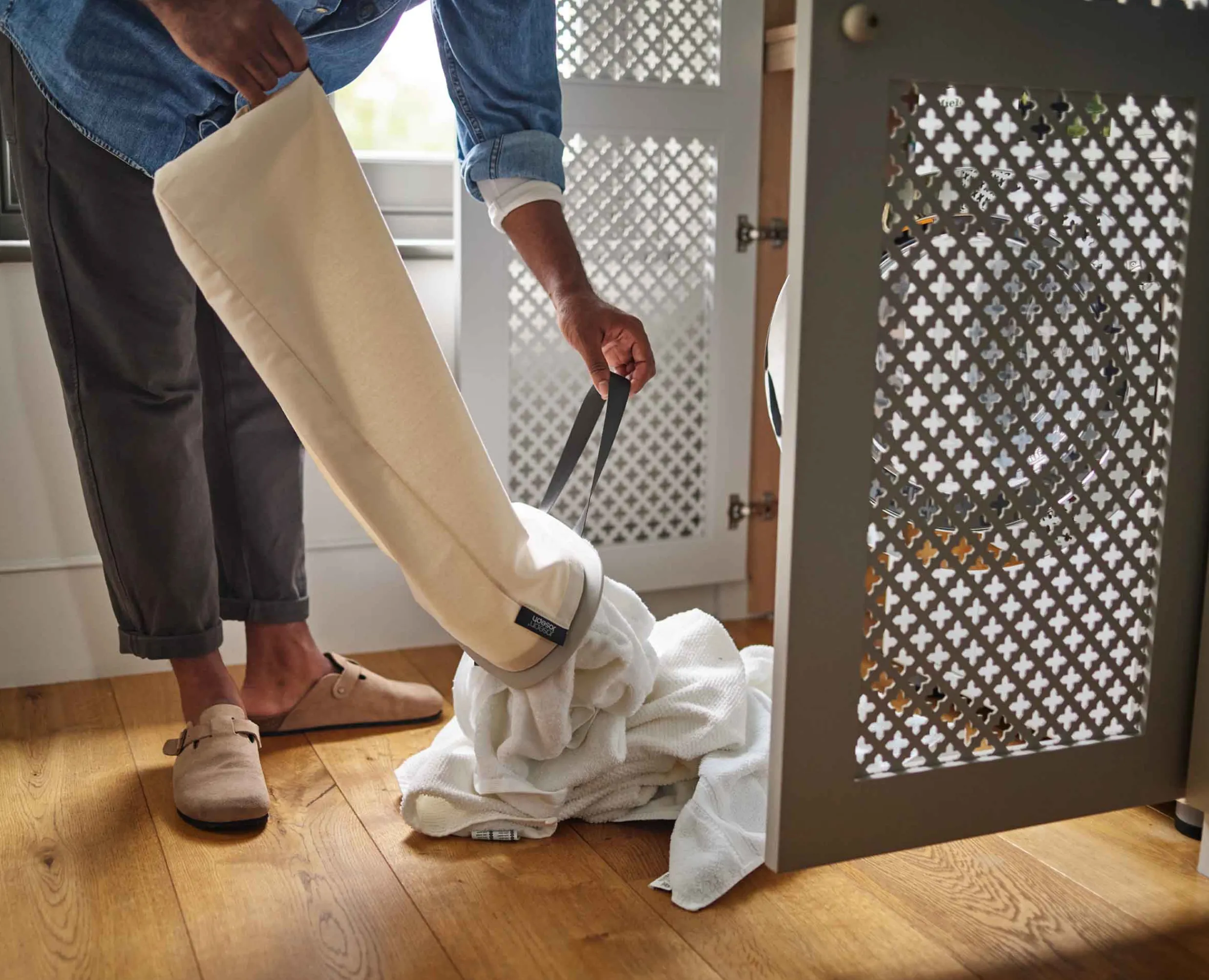 Hot Panier à Linge Double 90L Tota Paniers À Linge
