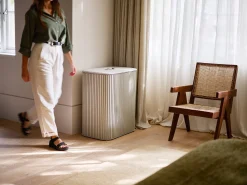 Clearance Panier à Linge Double Luxe Bambou 90L Tota Twin Luxe Paniers À Linge