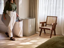 Clearance Panier à Linge Double Luxe Bambou 90L Tota Twin Luxe Paniers À Linge