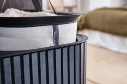 Hot Panier à Linge Triple de Luxe Bambou 90L Tota Trio Luxe Paniers À Linge