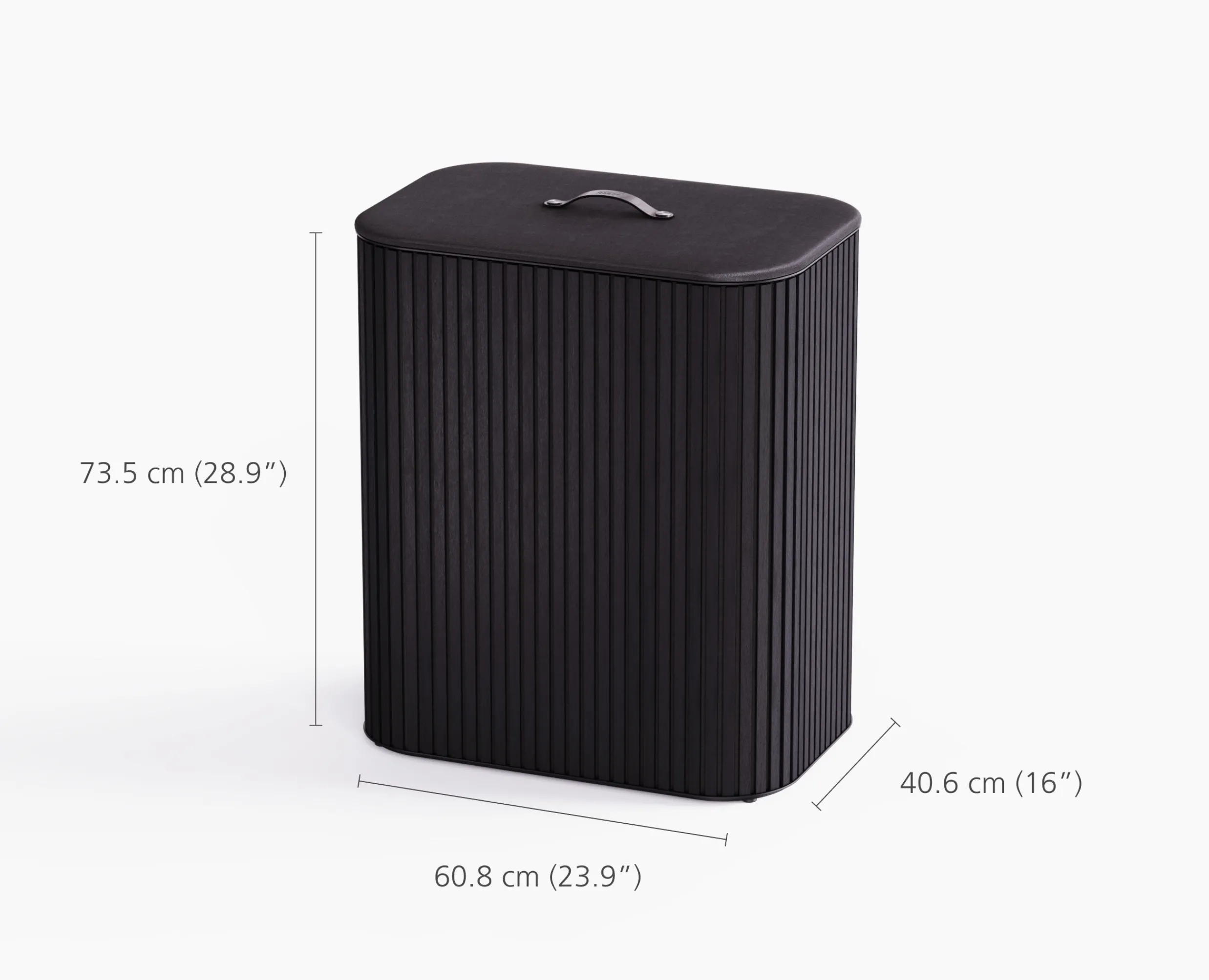 Hot Panier à Linge Triple de Luxe Bambou 90L Tota Trio Luxe Paniers À Linge