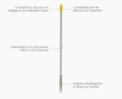 Sale Perche Télescopique pour Nettoyage CleanTech™ Accessoires & Outils Pour Ménage Maison