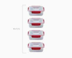 Clearance 4 Petites Boîtes Alimentaires s 1.1L Nest™ Lock Lunch Box|Rangement & Conservation Alimentaire
