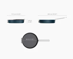 Clearance Poêle Anti-Adhésive de 28cm avec Poignée Pliable e Space Poêles Et Casseroles