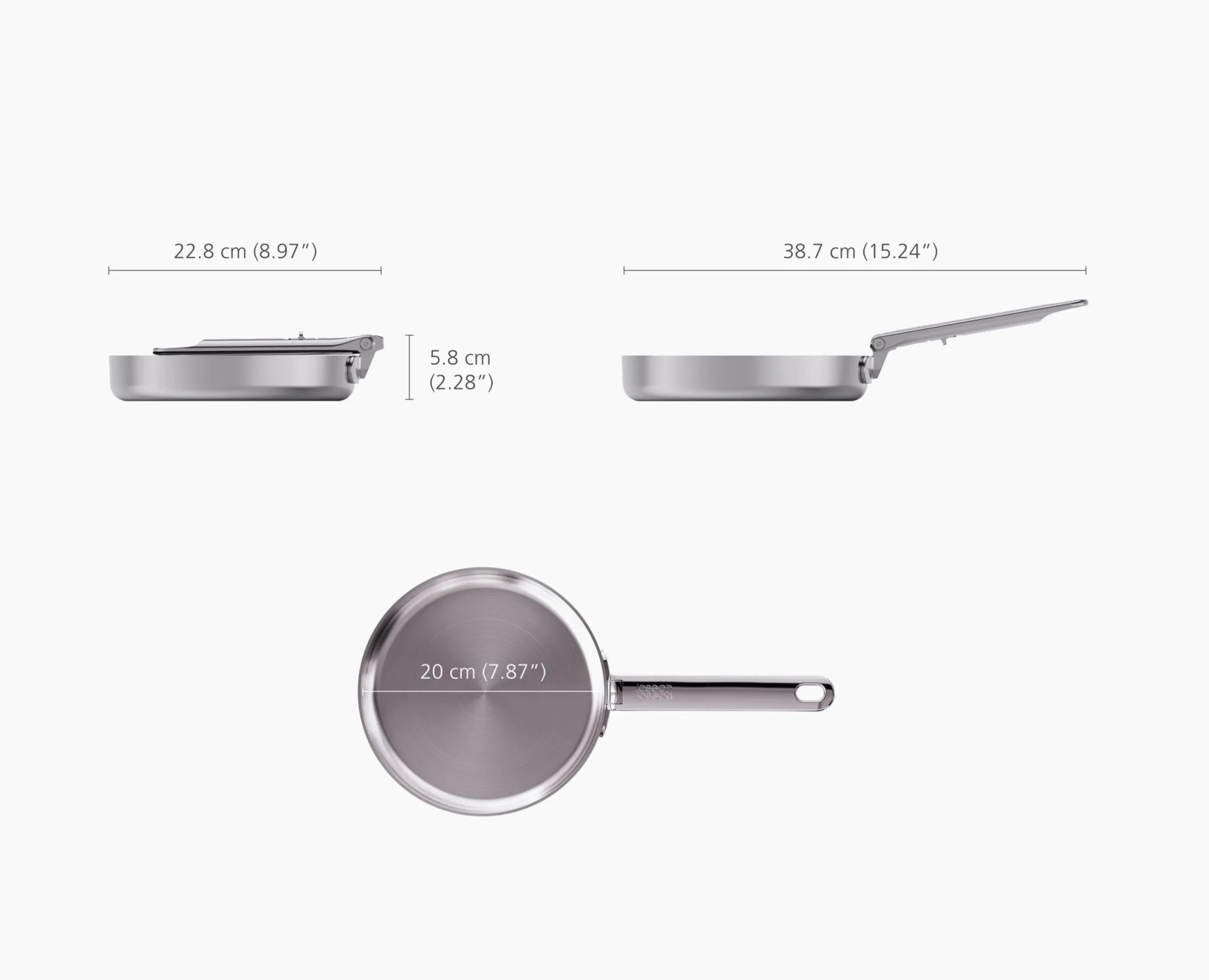 Best Poêle Anti-Adhésive en Inox 20cm Space Steel Poêles Et Casseroles