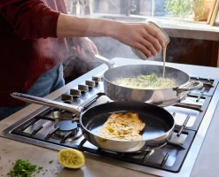 Outlet Poêle à Frire Antiadhésive en Inox de 24cm Space Steel Poêles Et Casseroles