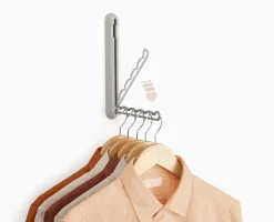 Best Porte-cintres mural rétractable Orderly™ écru Organisateurs De Vêtements