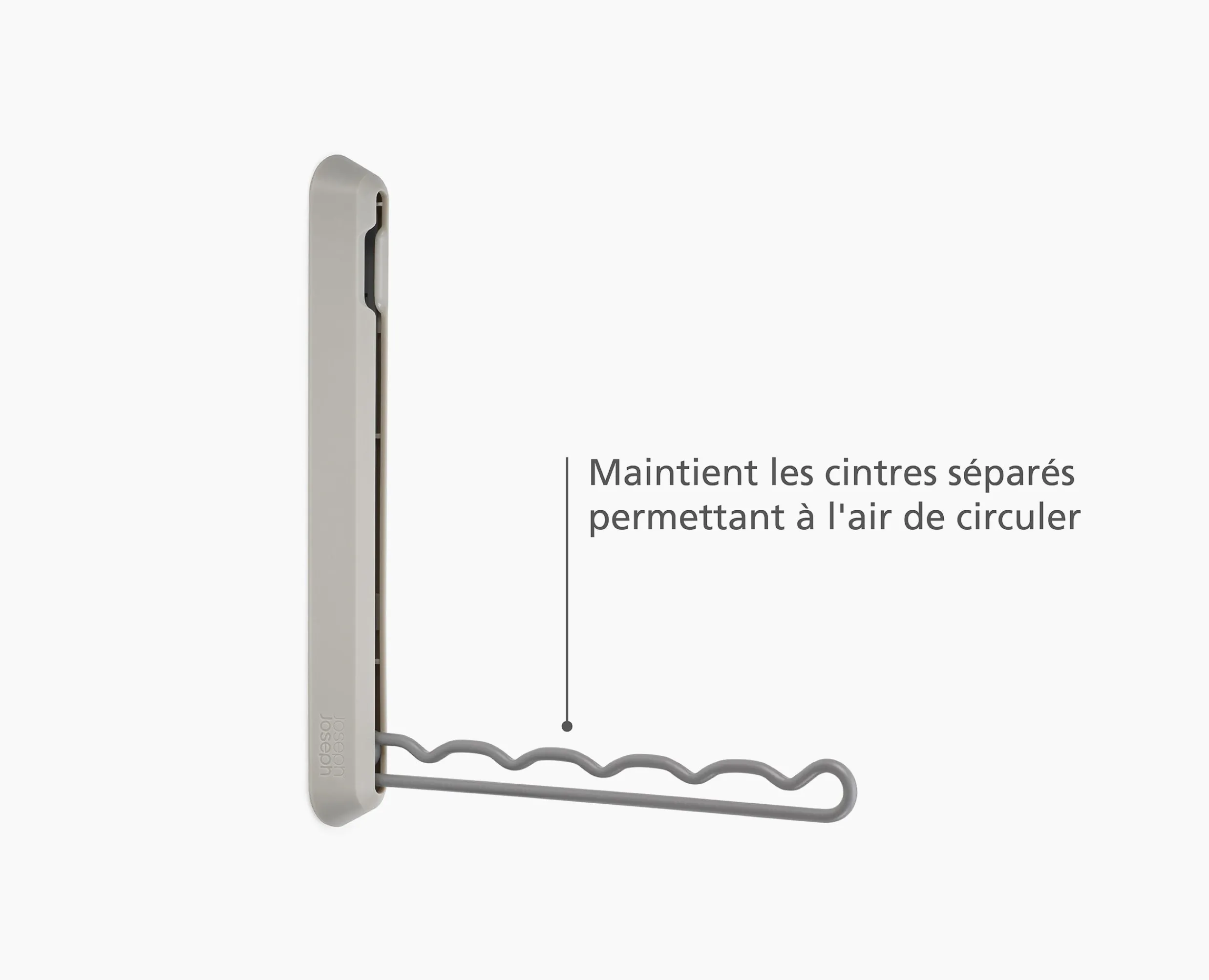 Best Porte-cintres mural rétractable Orderly™ écru Organisateurs De Vêtements