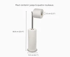 Best Porte Papier Toilette Inox 2 en 1 EasyStore™ Luxe Brosses Wc Et Portes-Papier Toilette|Accessoires Salle De Bain De Luxe