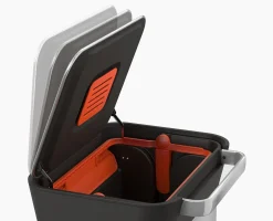 New Poubelle Compacteur de Déchets 30L Inox Titan Poubelles De Cuisine