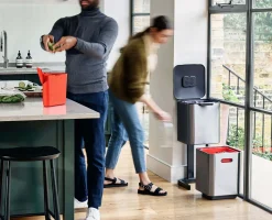 Clearance Poubelle de Tri Sélectif Inox 40 Litres Totem Poubelles De Tri Sélectif