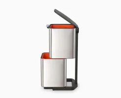 Clearance Poubelle de Tri Sélectif Inox 40 Litres Totem Poubelles De Tri Sélectif