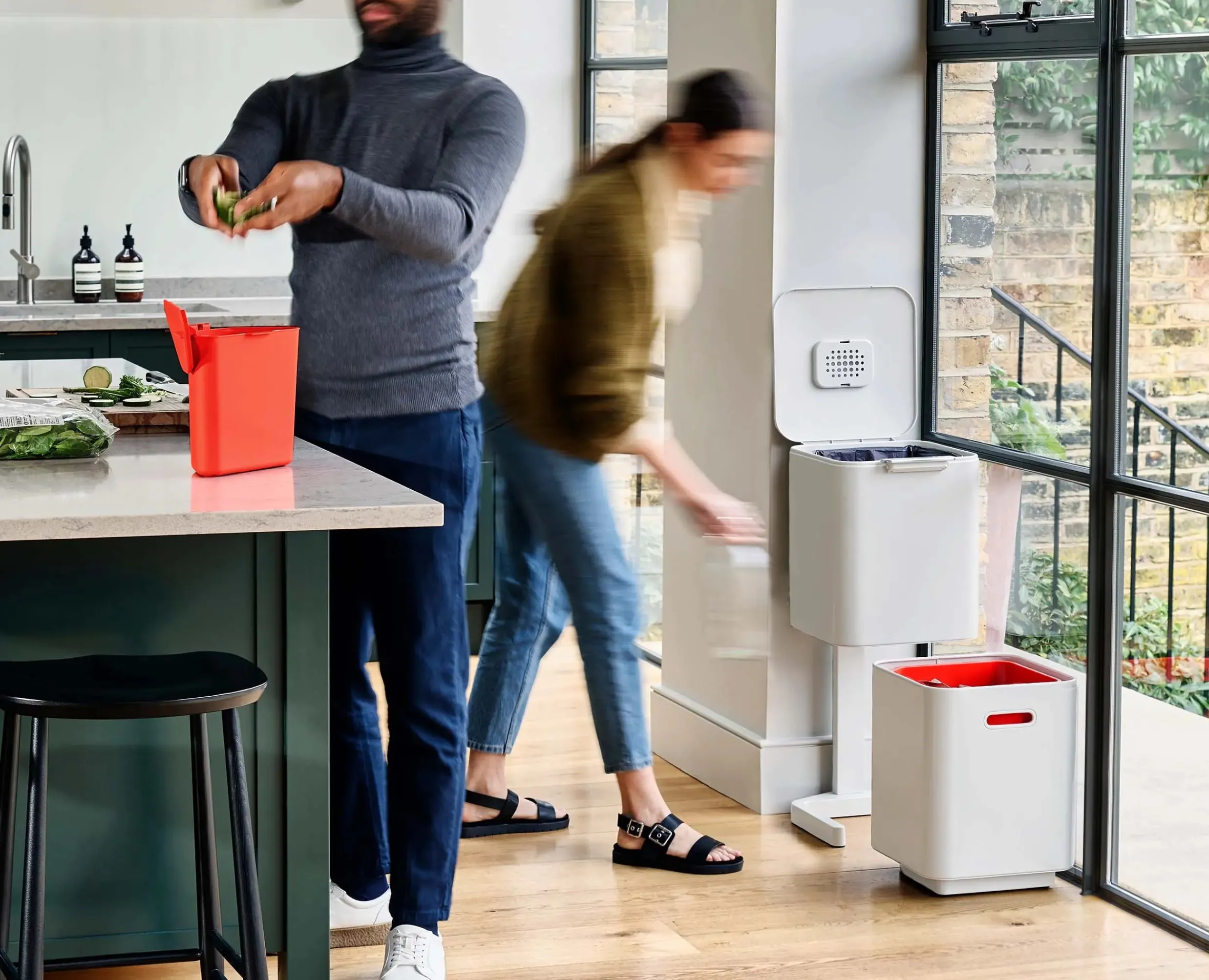 Clearance Poubelle de Tri Sélectif 40 Litres Totem Poubelles De Tri Sélectif