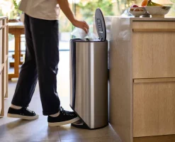 Best Poubelle 30L Inox Arc™ Easy-Push Poubelles De Cuisine