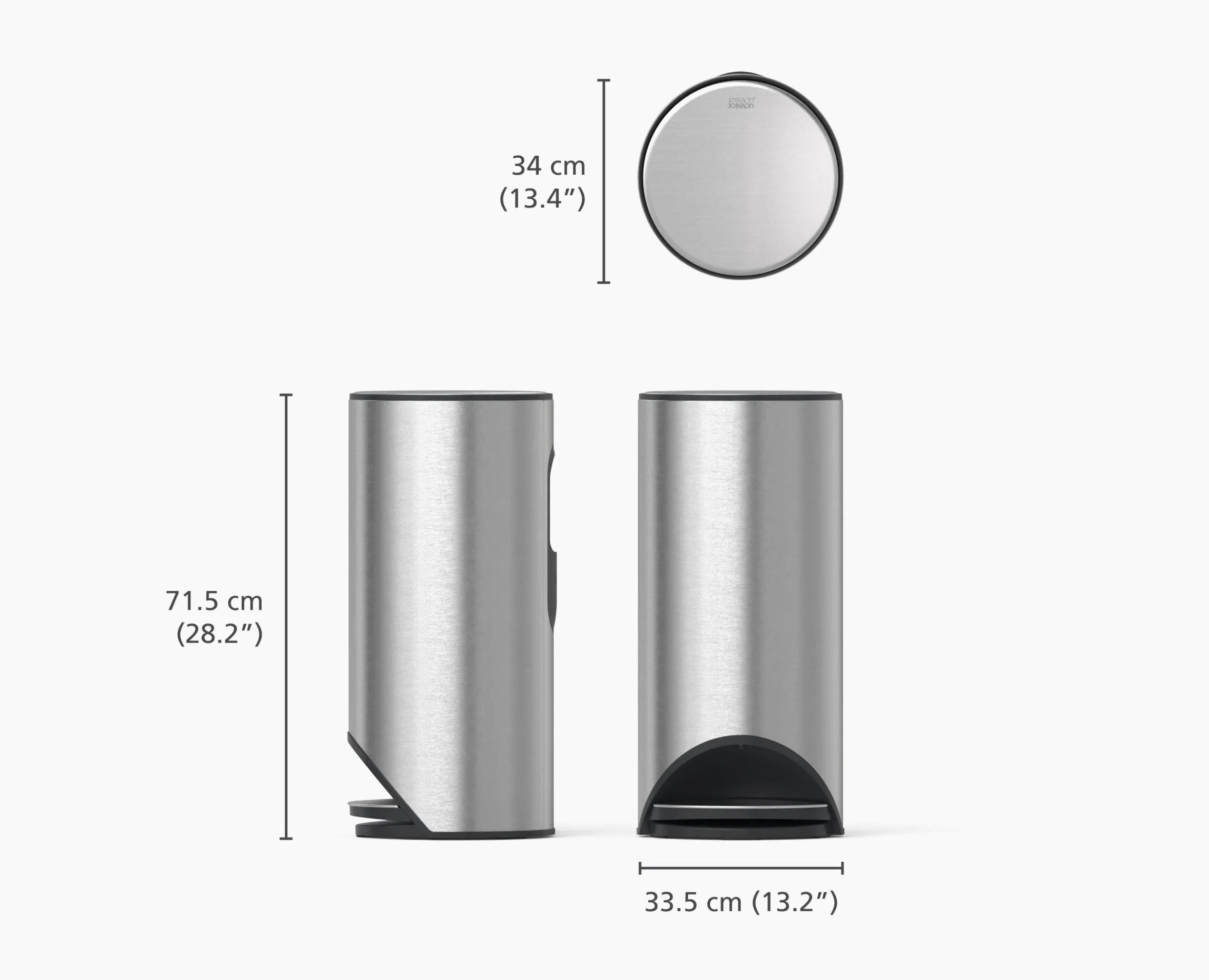 Best Poubelle 30L Inox Arc™ Easy-Push Poubelles De Cuisine
